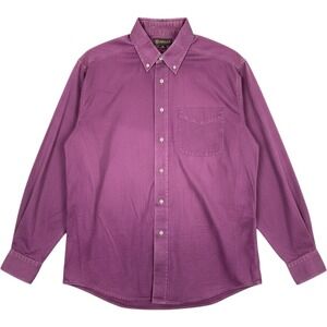 Ariat Mens Large Purple Cotton Twill Button Down Long Sleeve Western Shirt L